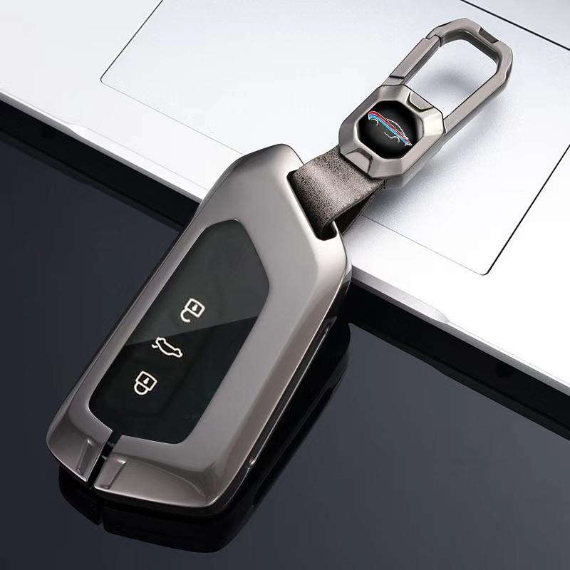 

Car Key Case Cover for VW Volkswagen Golf 7 8 Git MK8 ID.3 ID.4 Cupra Formentor Skoda Octavia A8 SEAT Leon MK4 2020 2021 сірий