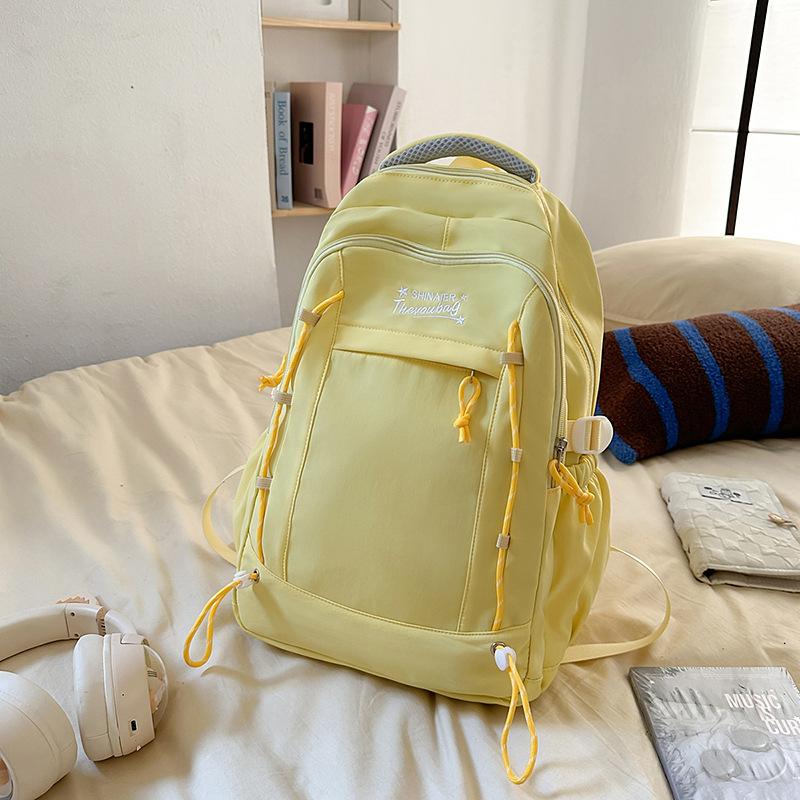Schoolbag Korean version of college style large-capacity backpack high value lightweight leisure travel backpack junior high school student schoolbag