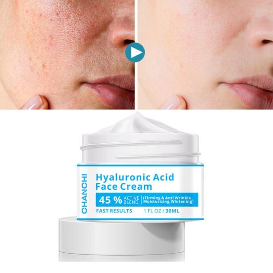 30ml Kyselina hyaluronová Pleťový krém Zpevňující pleť Zlepšuje elasticitu Přírodní extrakt Proti stárnutí Stahuje póry Krém proti vráskám pro ženy