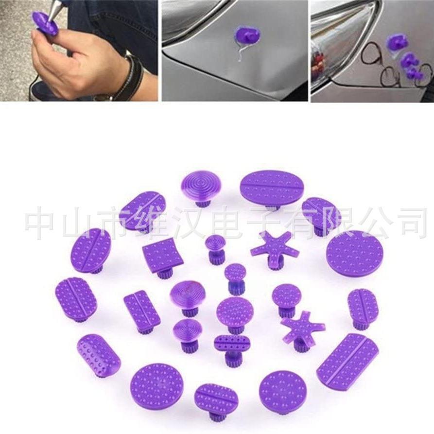 24 Pcs Car Dent Puller Suction Cups Car Dent Repair Tool Suction Sucker Gasket Paintless Dent Removal Tool Pulling Tabs