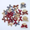 30/50Pcs Handmade Mini Christmas Bows - Gift Wrap Bows for Presents, Wreaths, Tree Decor & Elegant Holiday Crafts
