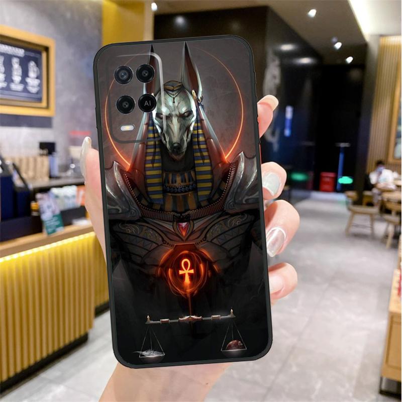 Anubis Ankh Pharaoh Case For Oppo A74 A54 A94 A78 A98 A18 A60 A80 A40 A38 A58 A96 A76 A16 A15 A17 A57 A77 A5 Pro