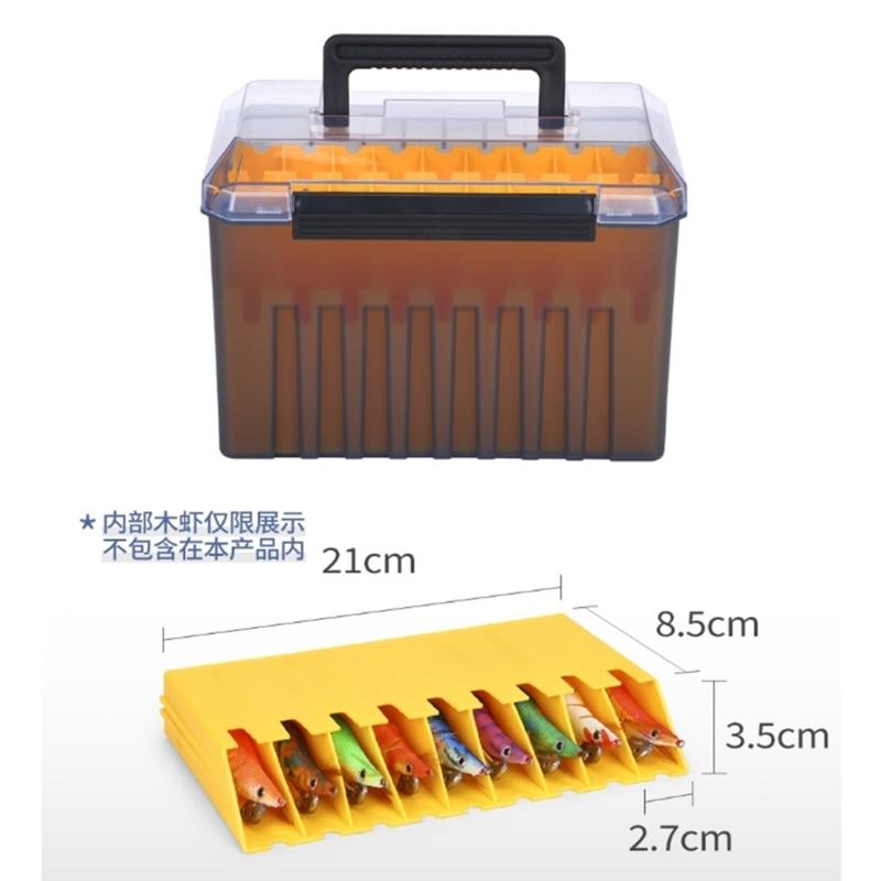 Přenosný dřevěný box na nástrahy na krevety Vodotěsný Organizér na rybářské nástrahy Nízká hmotnost Box na rybářské náčiní Snadno přenosný