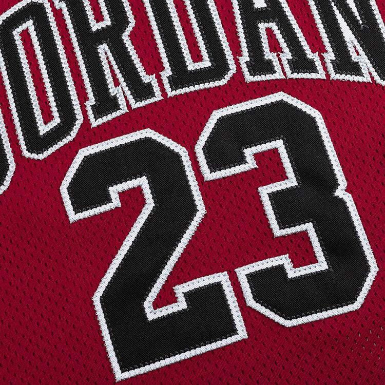 Jordan Camiseta de Baloncesto de Malla Transpirable con Estampado de Letras de la NBA para Niños Camiseta para Niños Roja DO1968-687