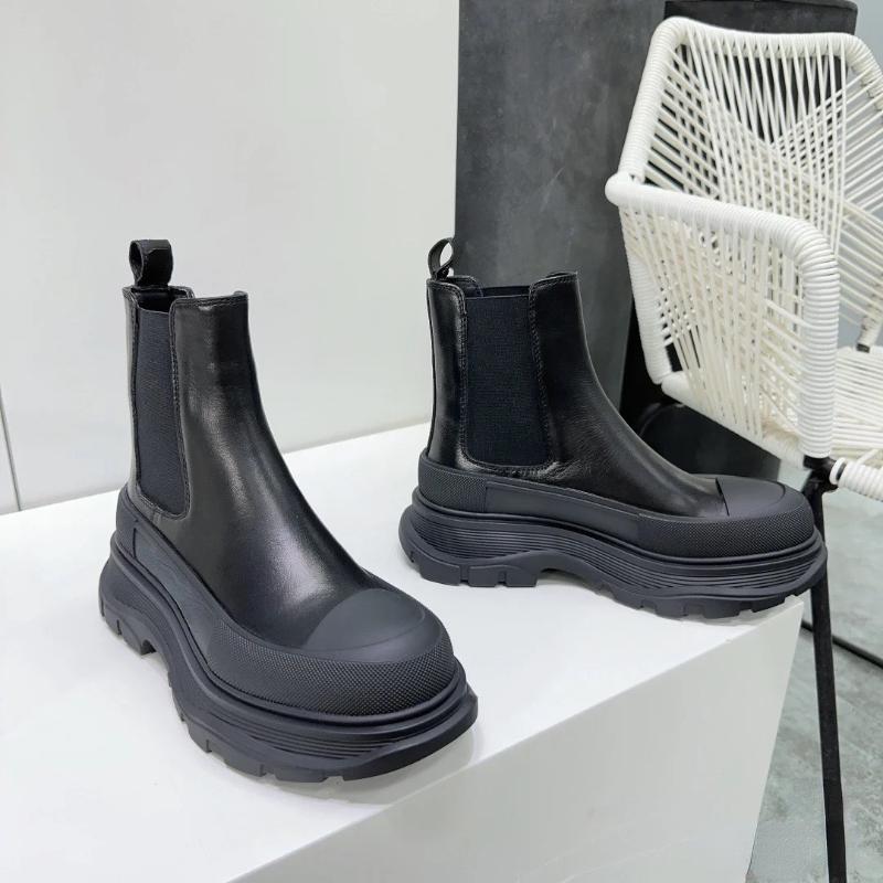 Women's Thick Bottom Boots  Autumn and Winter Marten Shoes Boots Designer Women's Shoes Knee High Chelsea Boots