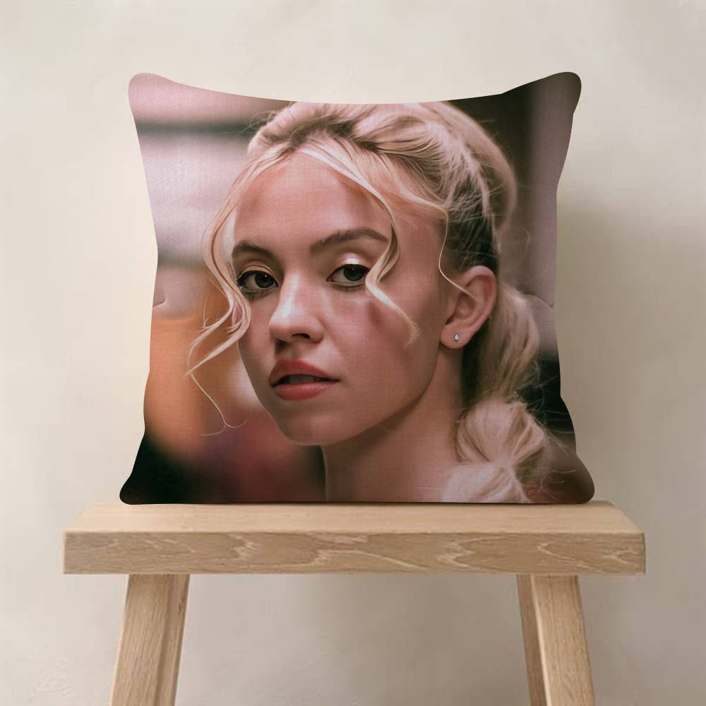 Actor Sydney Sweeney  Cushion Cover Inches Farmhouse Decor Home Throw Pillow Covers for Couch Decorations