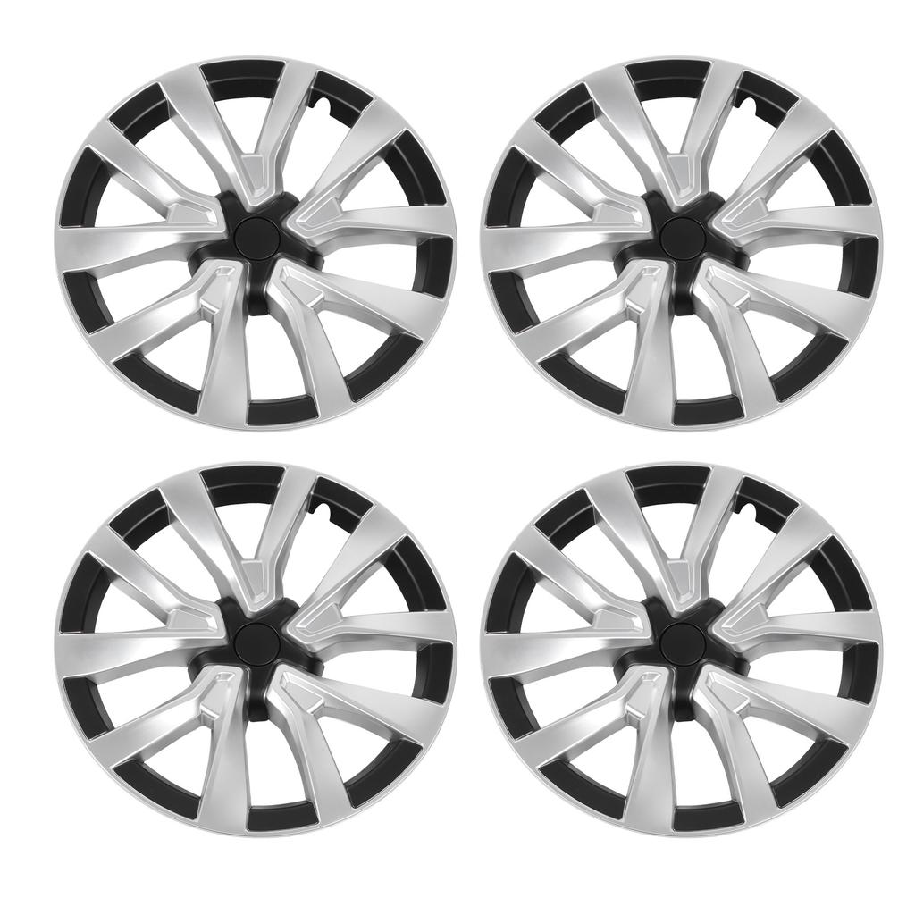 4PCS 18in Wheel Hub Cap Full Wrapping Wheel Hub Cover Trim Replacement for Tesla Model 3 2017 To