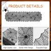 Spooky Halloween Party Decoration Black Lace Spiderweb Table Runner for Festival Atmospheres Tablecloth Decors