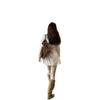 2026 Korean Style Backless Knit Dress - Spring/Autumn Fashion, Slimming Long Sleeve Design for Women