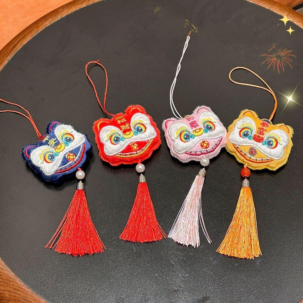 Chinese Style Lion Dance Tassels Pendant Year of Horse Horse Mascot Plush Doll Spring Festival