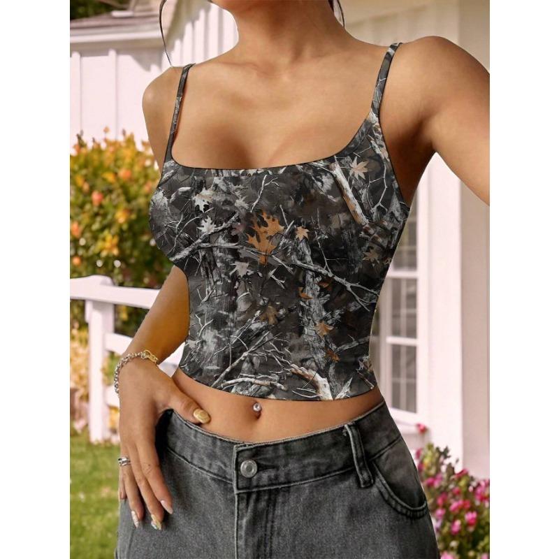 

Женские топы-бюстье с принтом, летние новые подтяжки с принтом в виде пупка, короткие топы без рукавов в стиле темперамент XL