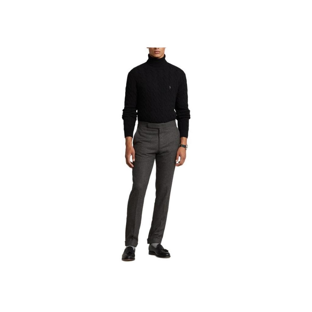 Polo Ralph Lauren Cable Knit Turtleneck Pullover Sweater Men Sweater Black MNPOSWE16821711-001