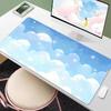 Pastel Blue Sky Cloud Star Gaming Mousepad NonSlip Rubber Desk Mat Dreamy Soft Aesthetic Art For Laptop Pc Gaming And Daily Use