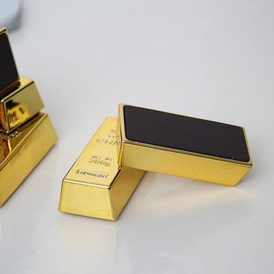 Gold Brick Shape Birthday Gift Souvenir Craft Fridge Magnet Kitchen Home Decor Refrigerator Magnets
