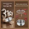 316L Stainless Steel Non-stick Yukihira Pan - Thickened Milk and Baby Food Pot for Induction Cookers, Steaming, Boiling, and Soup