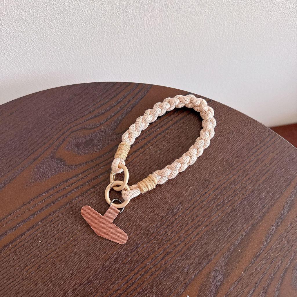 Versatile Ins-Style Double Buckle Woven Metal Phone & Camera Lanyard Bag