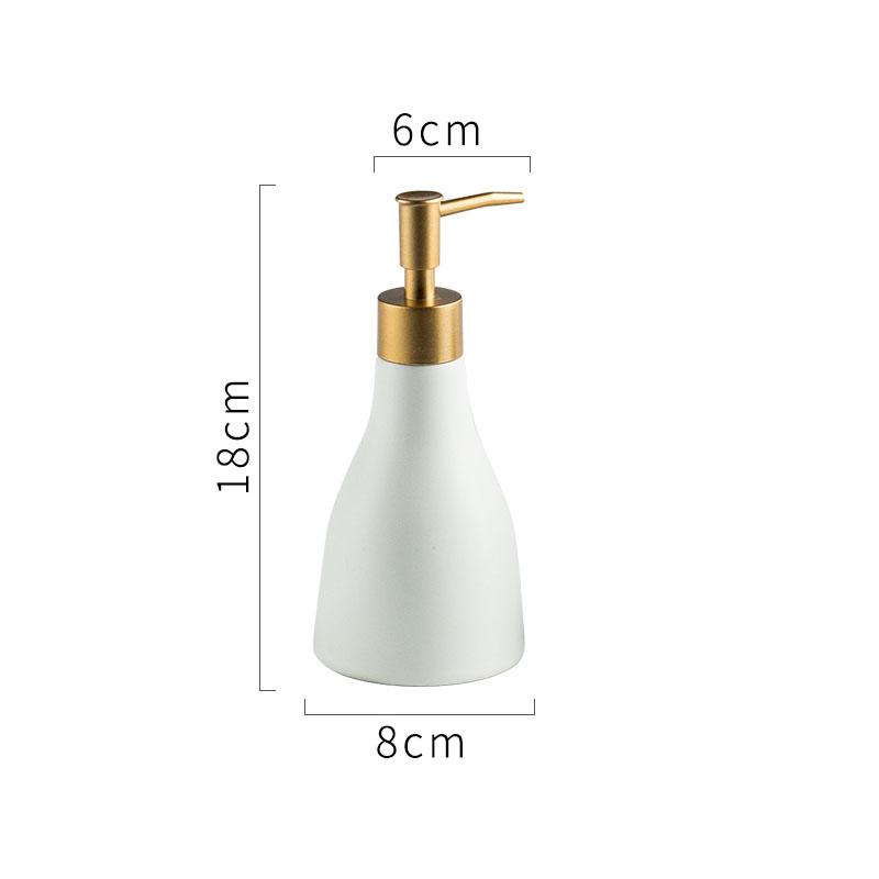 Ceramic Bathroom Liquid Soap Dispenser Bottle Shampoo Shower Gel and Lotion Storage Bottles Home Hotel Disinfectant Bottle
