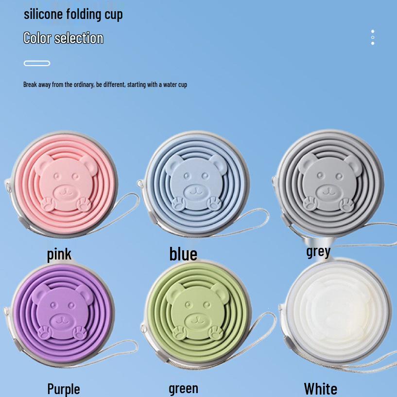Food-Grade Silicone Foldable Travel Cup - Portable Telescopic Gadget for Outdoor Use