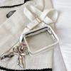 Fashion Shoulder Messenger Bag Transparent Crossbody Bag for Women Girls PVC Jelly Handbag(Excluding ribbons)