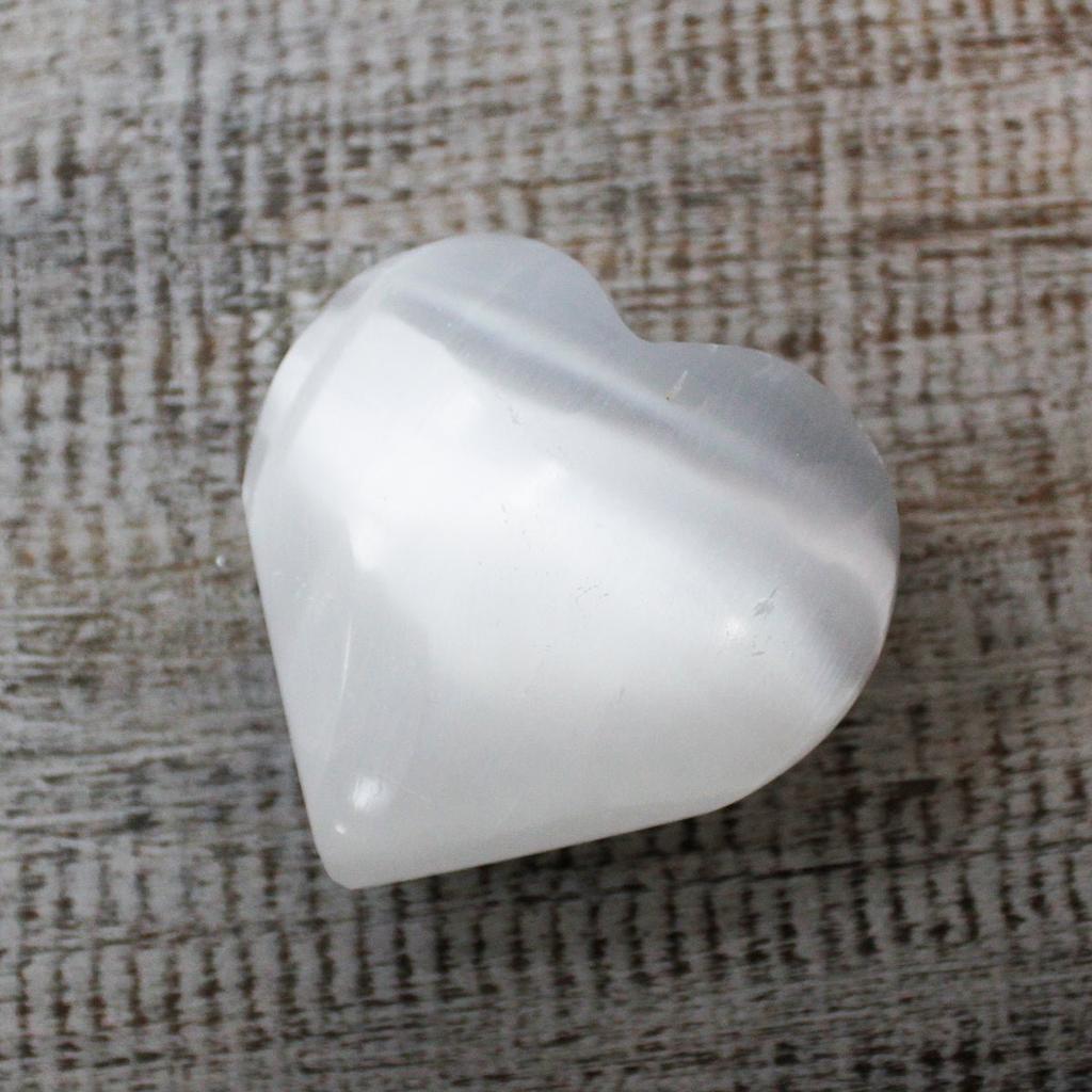 Selenite Heart Crystal 5-6 cm