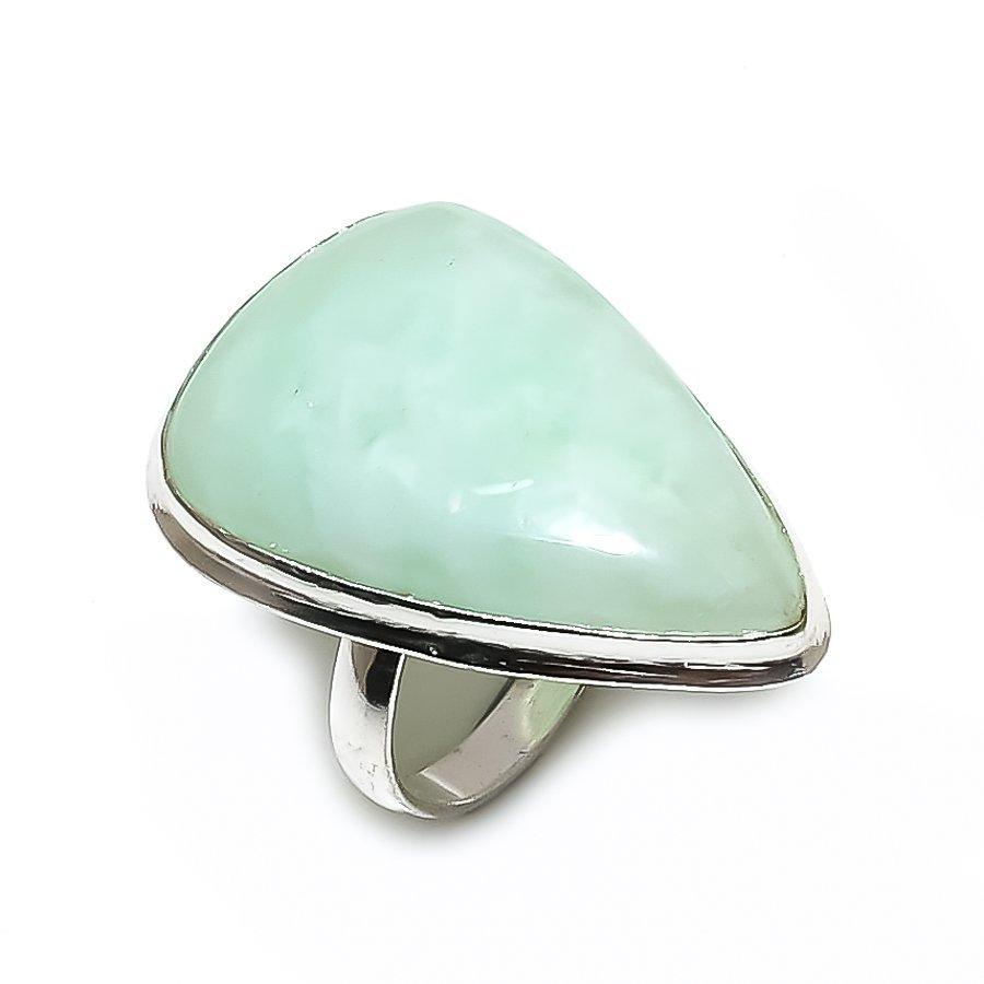 Pierre Précieuse Amazonite Fait Main Argent Sterling 925 Cadeau Bijou Bague Taille 8 S8p57