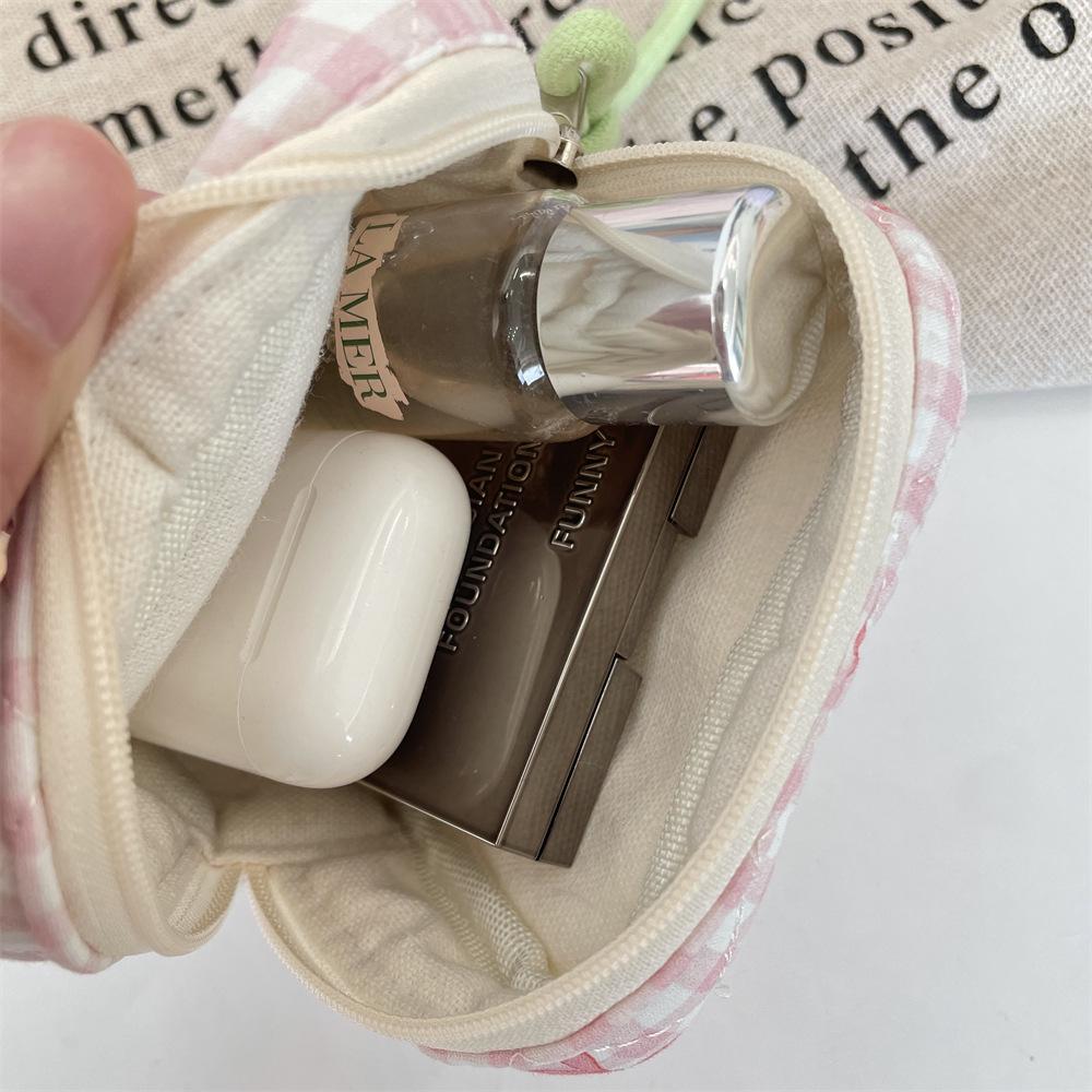 3922 Gesteppte Baumwolle Kariert Mehrzweck Mini-Tasche