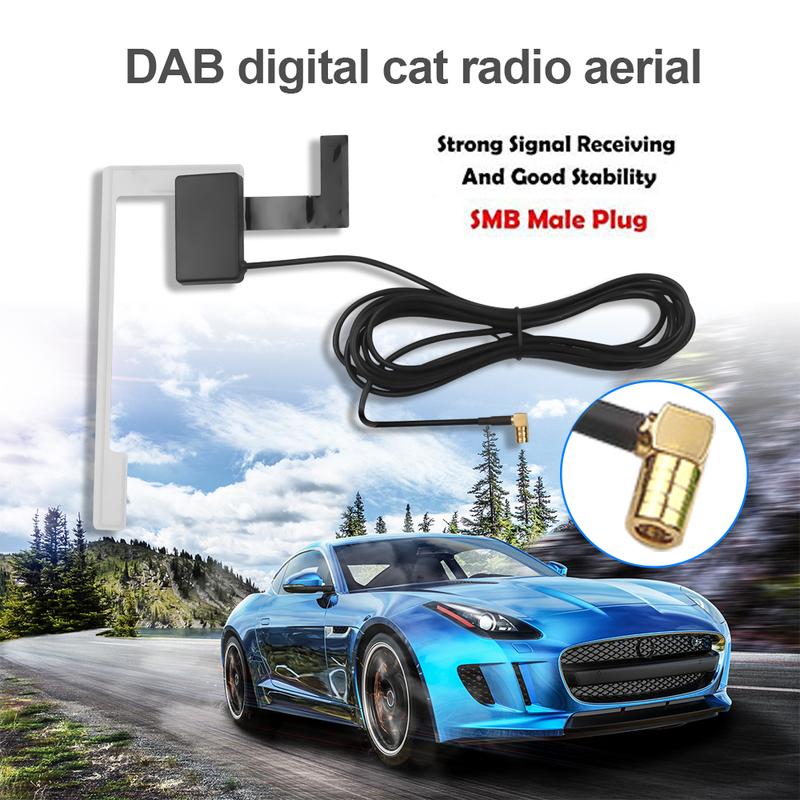 SMA/SMB Plug DAB/DAB+ Enhance Devices Car Radio Aerial Antenna Windshield Mounting Signal Booster For Pioneer Kenwood JVC Sony