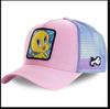 Mesh Back Adjustable Baseball Cap with Embroidered Cartoon Animal Patch Lightweight Breathable Hat for Casual Outdoor Use