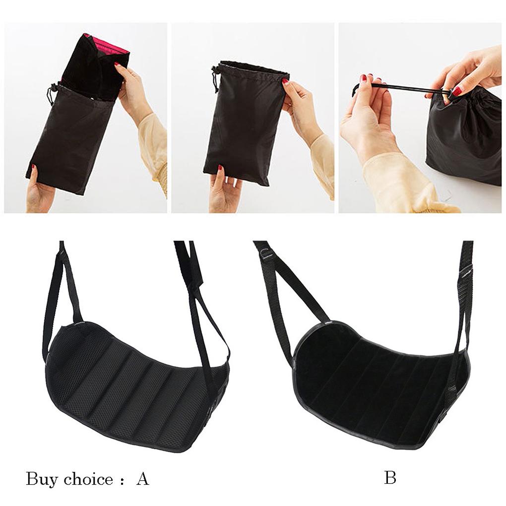 Foot Rest Travel Airplane Flight Leg Hanging Hammock Holder Foam Padded Comfortable Home Office Train Feet Swing