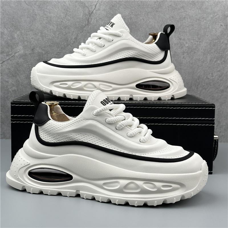 

2024 модные новые мужские кроссовки на платформе удобные дышащие мужские дизайнерские туфли оригинальные мужские белые кроссовки Zapatillas De Hombre 38 белый