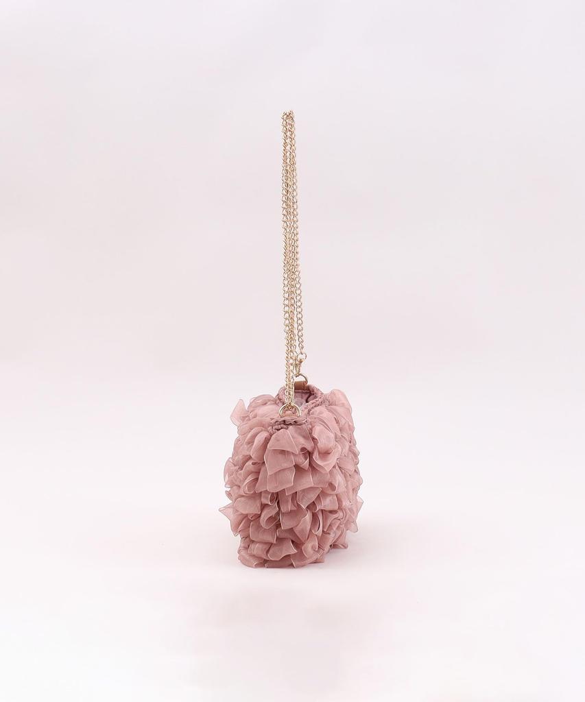 Cuco Organza Tape Frill Shoulder Bag 2413112048 Pink (072)