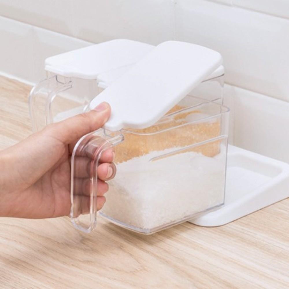 Clear Plastic Condiment Container Set 400ml per container Spice Organizer Box For Kitchen