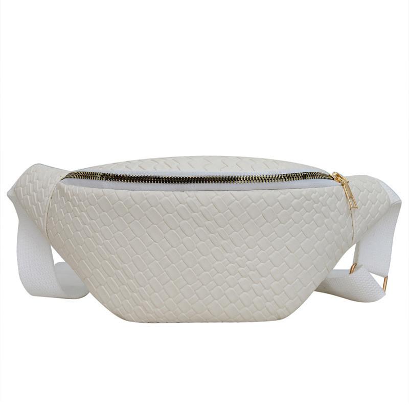 Stylish White Black And Khaki Women's Chest Bag For Casual Retro Summer Outfits
