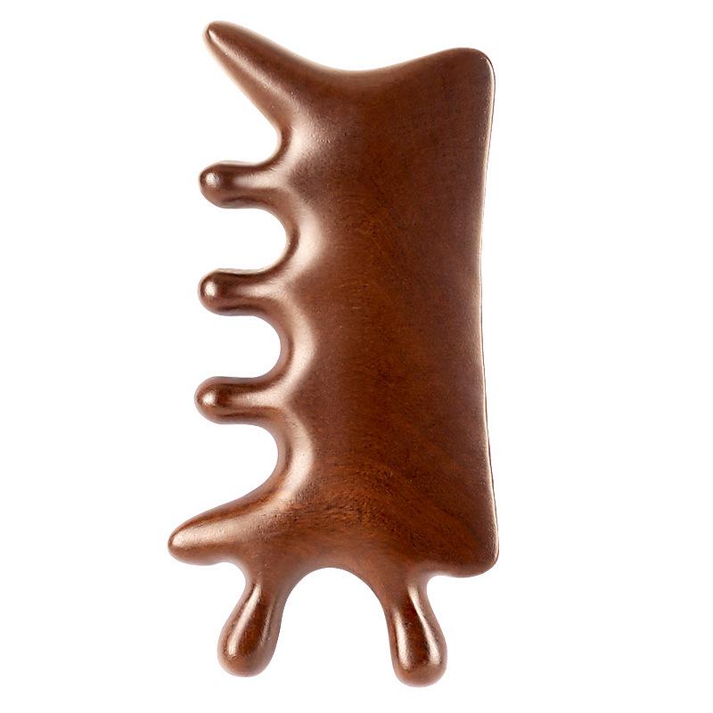 Multi-functional Sandalwood Gua Sha Comb for Face, Eye, Scalp, and Meridian Massage