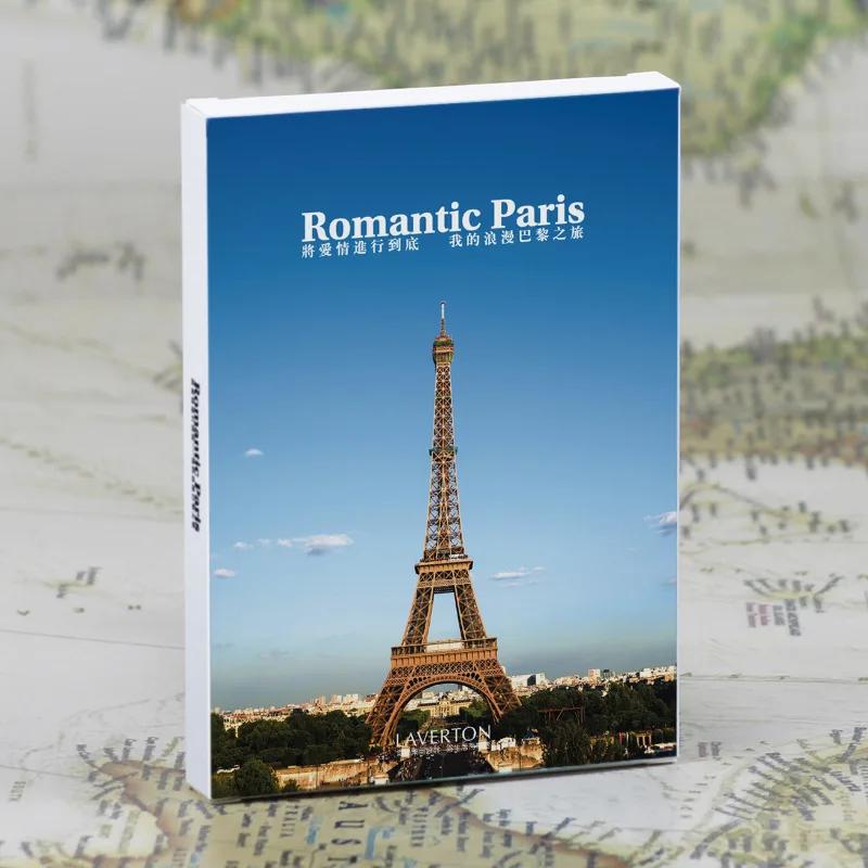 30 Sheets/LOT Romantic Paris Series Postcard INS Style Eiffel Tower Scenery Greeting Message Cards Office Stationery