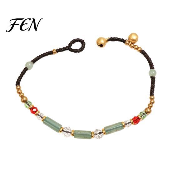 Lightweight Vacation Wrist Jewelry Bohemian Bracelet for Women, Handmade Bamboo Joint Beaded Adjustable Slide Buckle Wristband Stackable Bracelet,