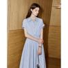 Demana Summer A-Line Lapel Shirt Dress