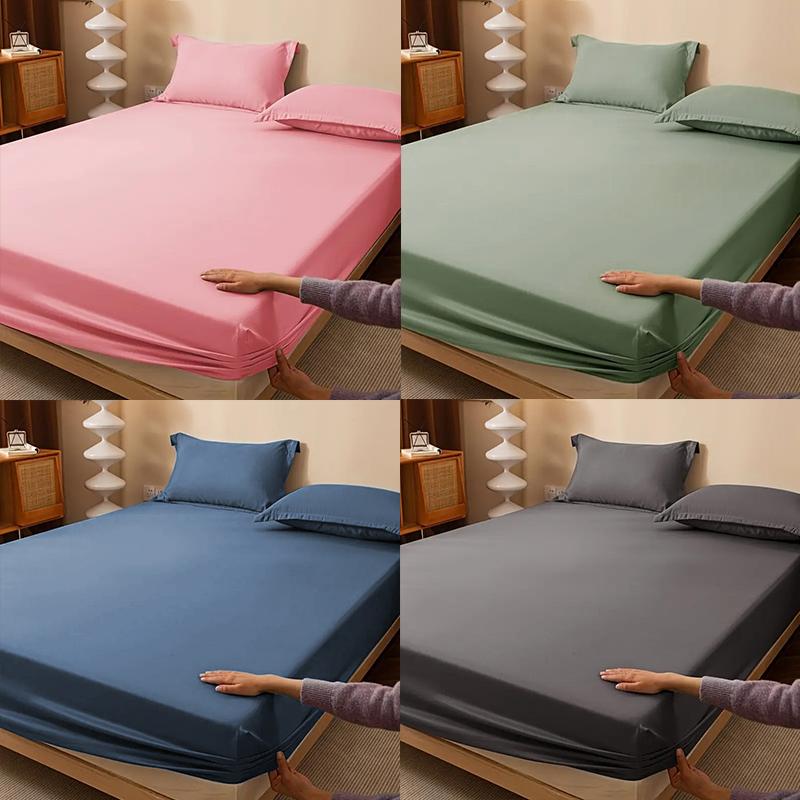 1ks Ultra měkké prostěradlo s gumou - Lehký prodyšný polyester, Snadná údržba a padnoucí chránič matrace, Pohodlné ložní prádlo pro všechna roční období Měkké prostěradlo