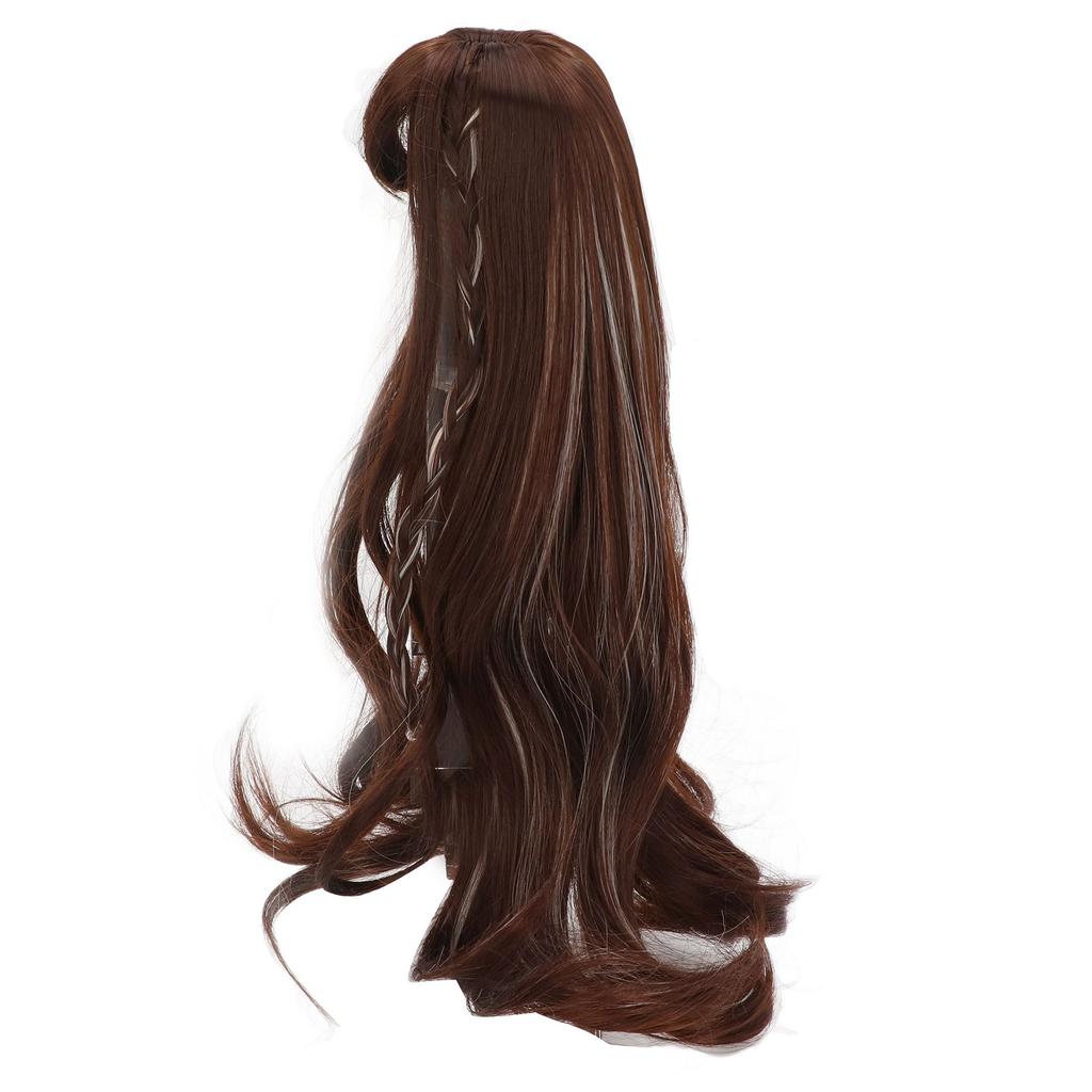1 3 BJD Doll Wig Heat Resistant High Temperature Silk Dark Brown Long Curly Wig for 8‑9in 21‑24cm BJD Doll