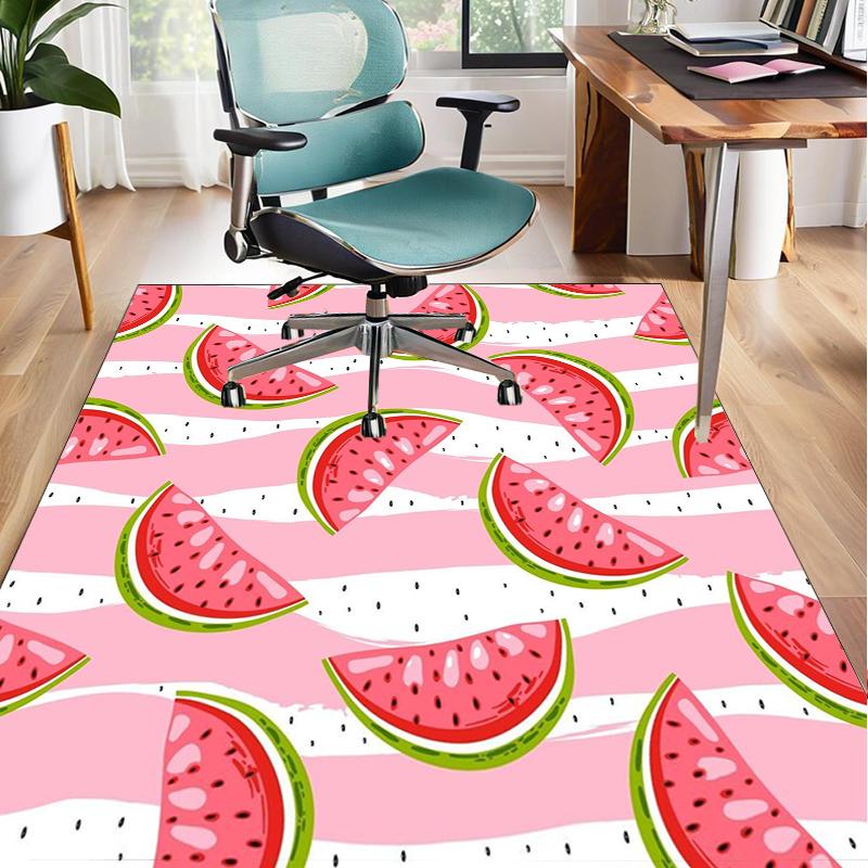 Watermelon Slice Pattern Office Rug Chair Mat, Entryway Carpet, Suitable for Front Door, Bedroom, Living Room, Desk, Holiday Gift