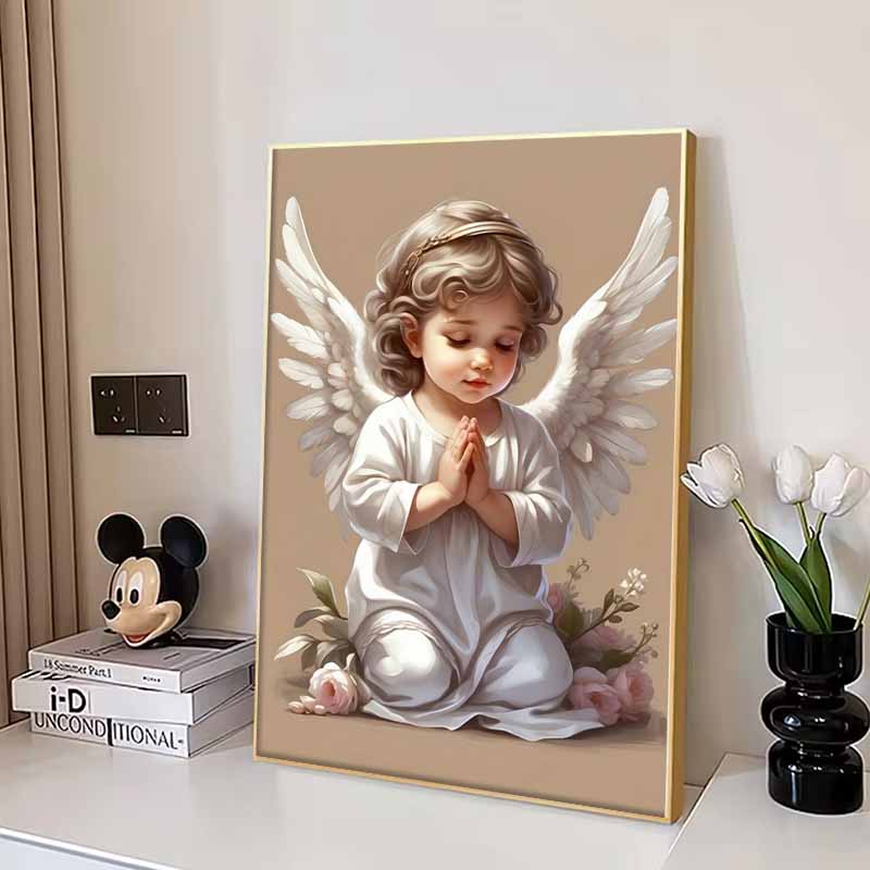 New Arrival 5D DIY Full Circle Diamond Painting "Angel" Embroidery Cross Stitch Home Decor Gift