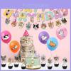 Cat Themed Birthday Party Decorations Latex Balloons Cake Toppers Banners And More! Perfect For Pet Lovers Characters)
