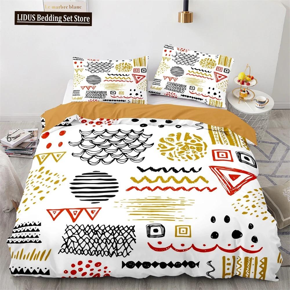 

Bohemian Tribal Duvet Cover Set King Queen Size Secret Tribe Pattern Polyester Bedding With Pillowcase 70x133cm 2pcs