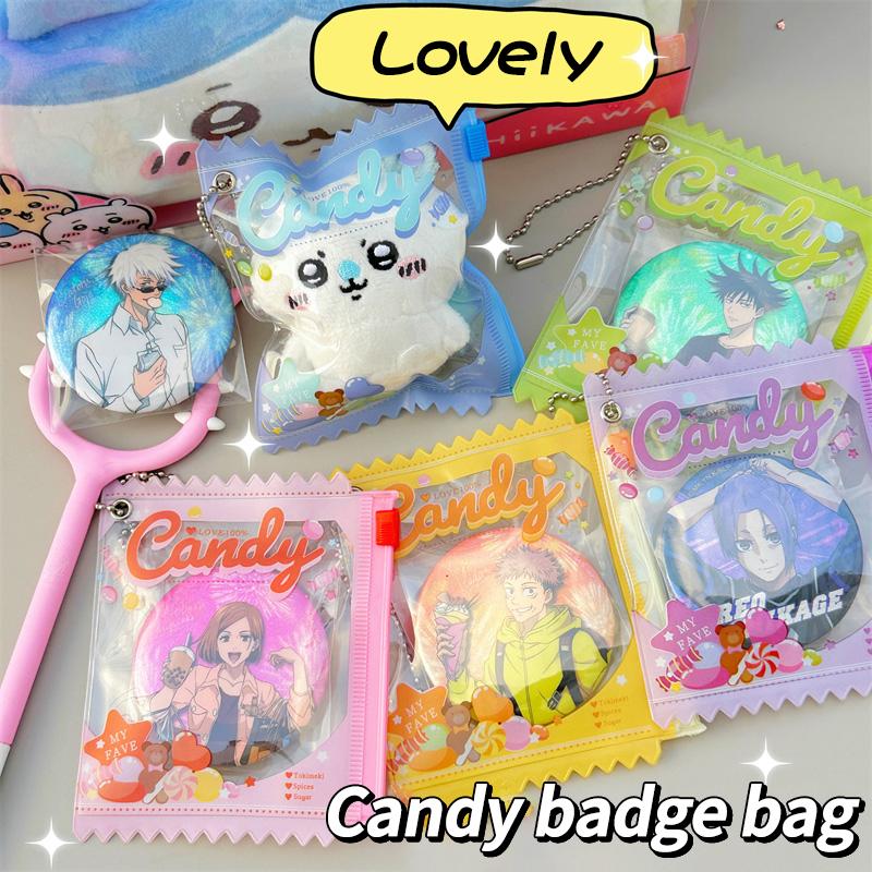 Cute Cartoon Ita Bag Pins Badge Protector Case for 58mm 75mm Anime Badges Display Bag Accessories Pin Case Animation Products