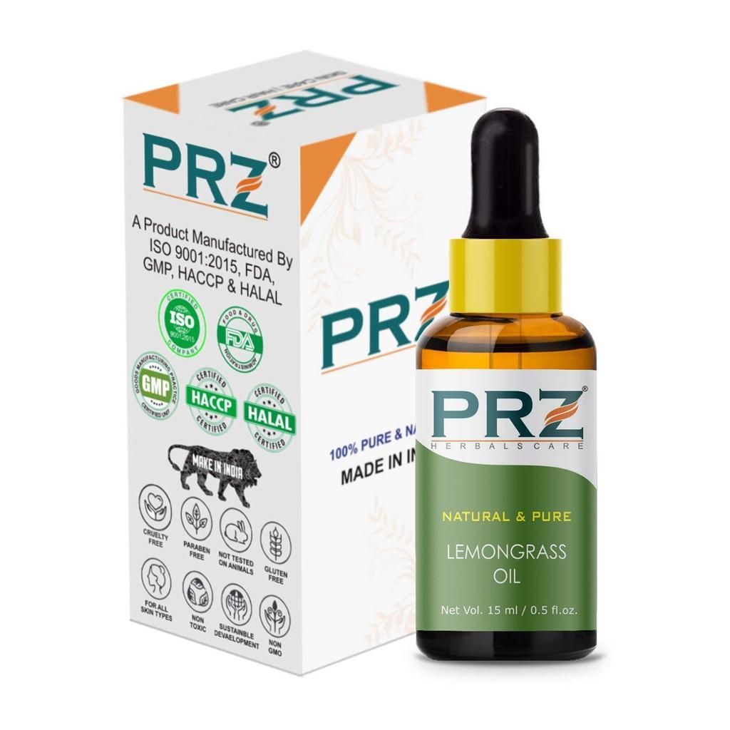 Lemongrass Essential Oil (15 Ml), Lemongrass Essential Oil, PRZ Herbals Care