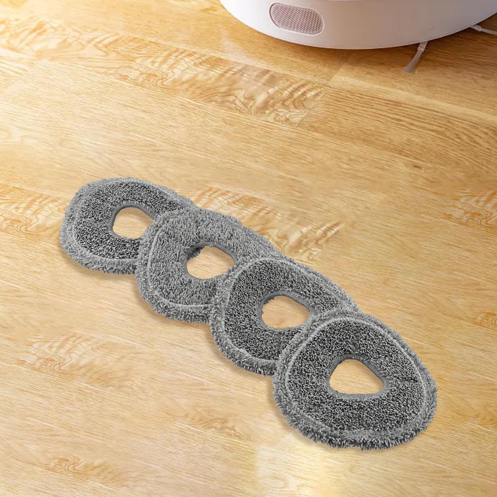 Cleaning Tasks Reusable Mop Cloth Robot Vacuum Cloth Efficient Cleaning Solution For Robot Reusable Cloth Gray