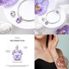Mysterious Purple Series Copper Charms Pendant Fit Original Bracelet Necklace For Women Diy Jewelry Gift