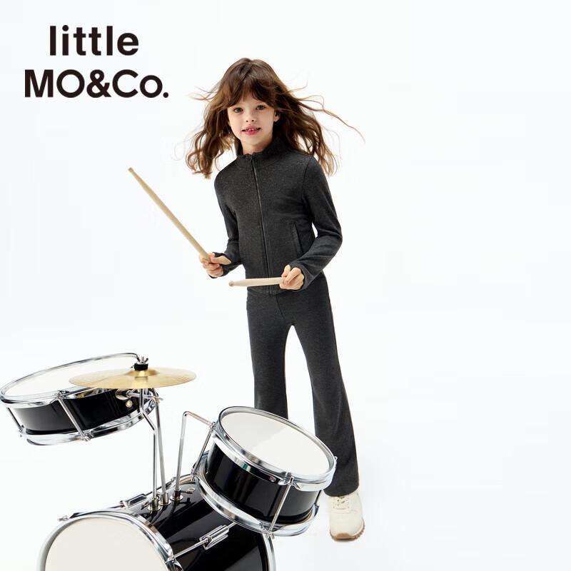 little MO&Co. Girls' Casual Cardigan and Flared Pants Two-Piece Set