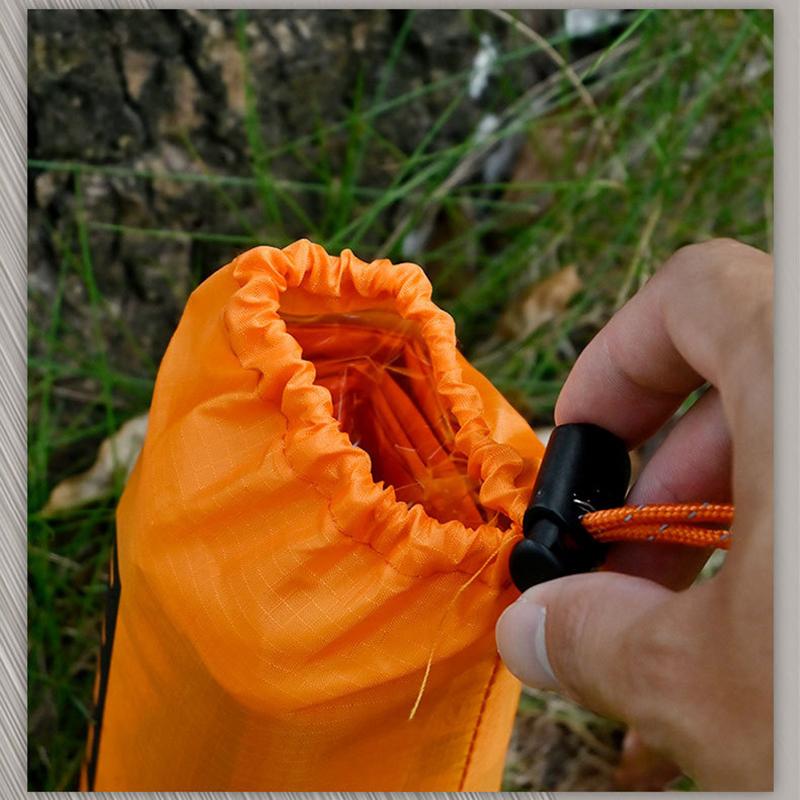 Outdoor Insulated Emergency Tent Waterproof Emergency Life Saving Insulated Tent Includes Life Whistle Ripstop Tentpouch