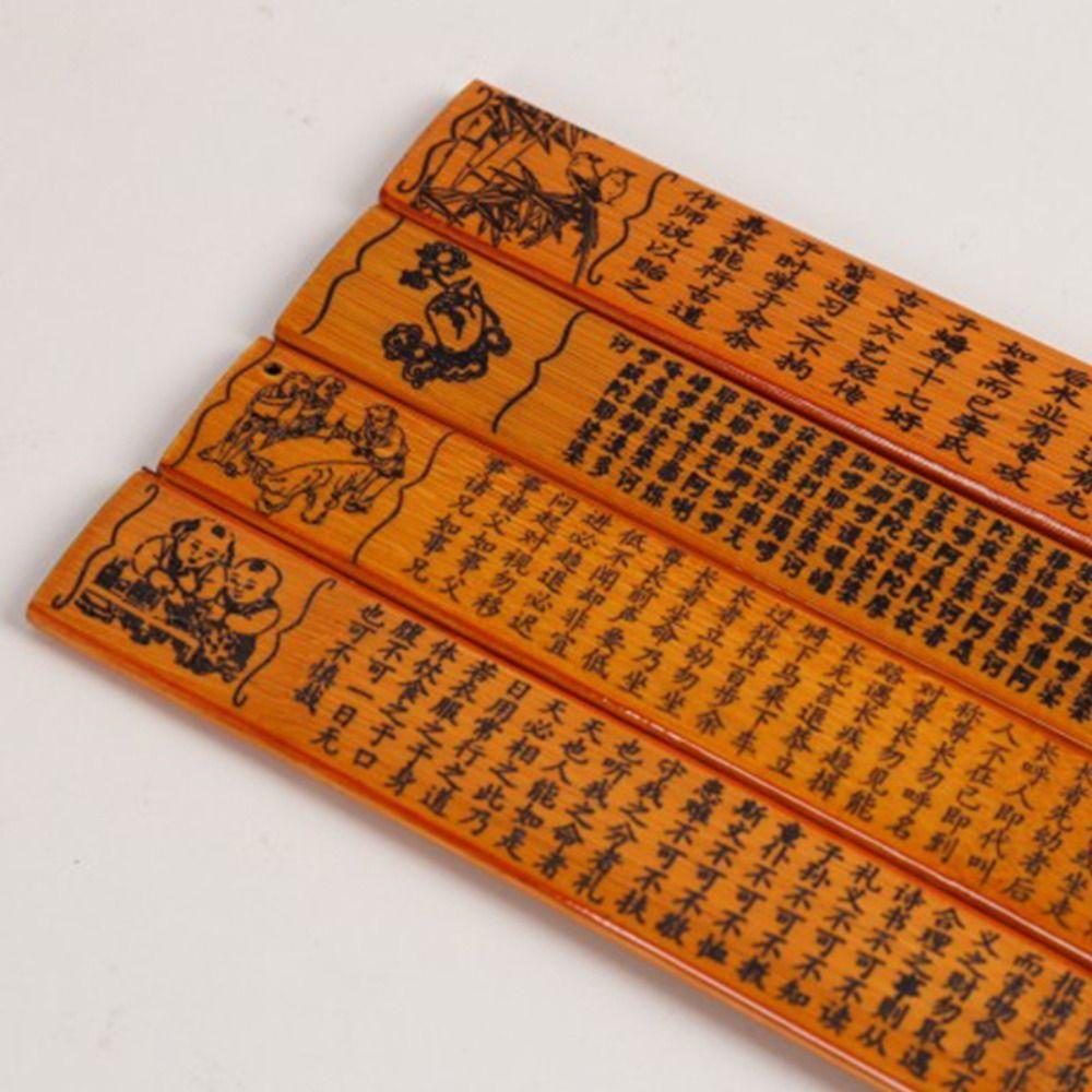 Stationery Ruler of Chinese Studies Disciple Rule Ruler Measuring Drawing Tool Bamboo Carving Ruler